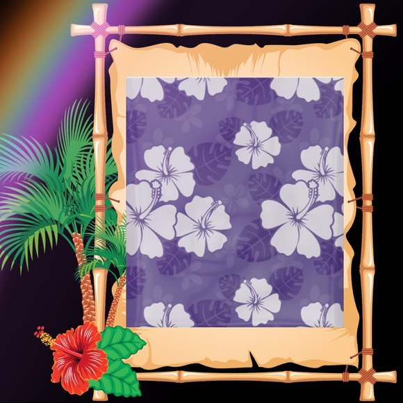 25 10X13 Purple Hibiscus Poly Mailers CLEARANCE - Picture 4 of 7